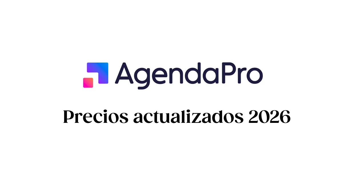 Logo de AgendaPro con el texto Precios actualizados 2026
