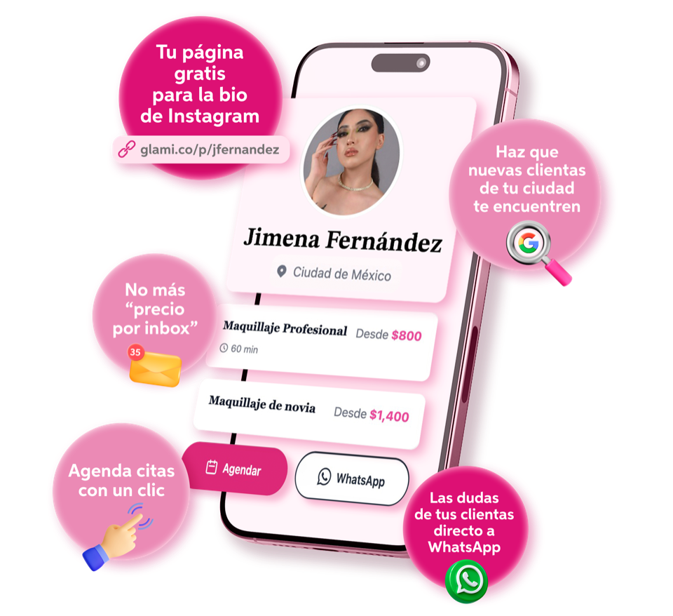Glami abierto en un teléfono, con la agenda del día